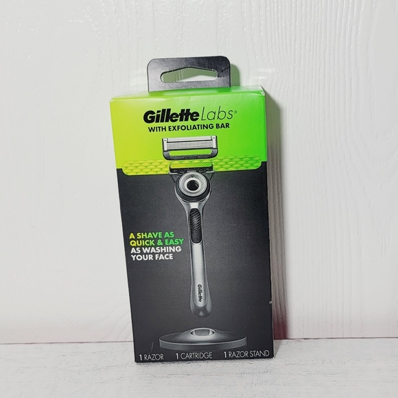 Gillette Labs Mens 5-Blade Razor Handle + 1 Cartridge + 1 Razor Stand - Picture 1 of 2